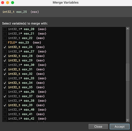 Merge Variables