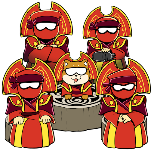 Council of Time Lords style drawing with the Binary Ninja team instead of Doctor Who characters >