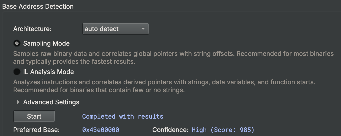 Base Detection - IL Sampling Mode
