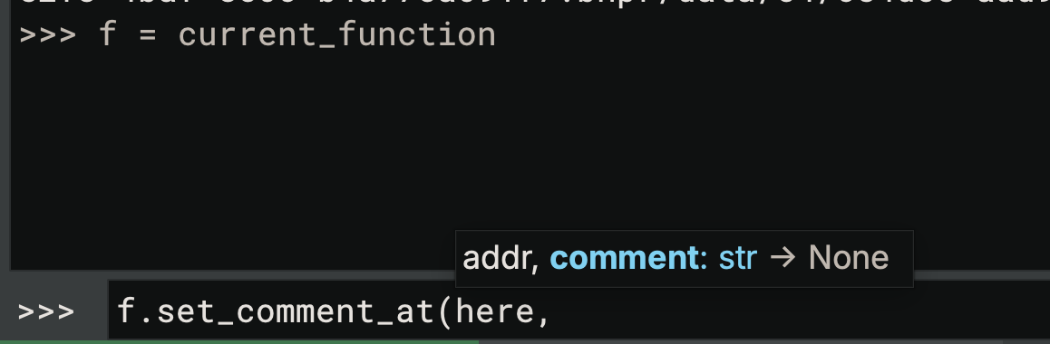 Scripting Console Parameter Hints