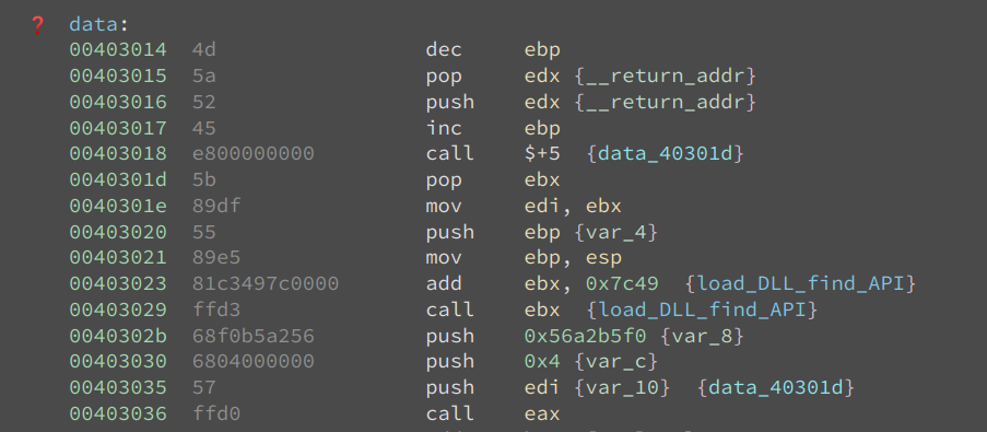 Entry Point Disassembly