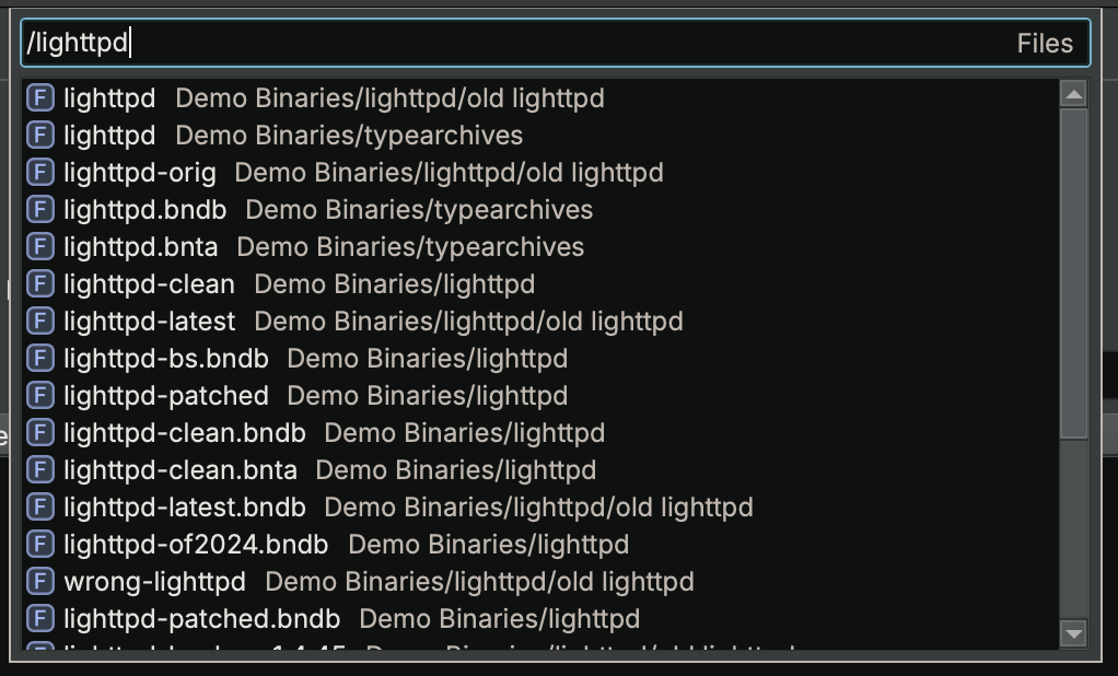 Search Project Files