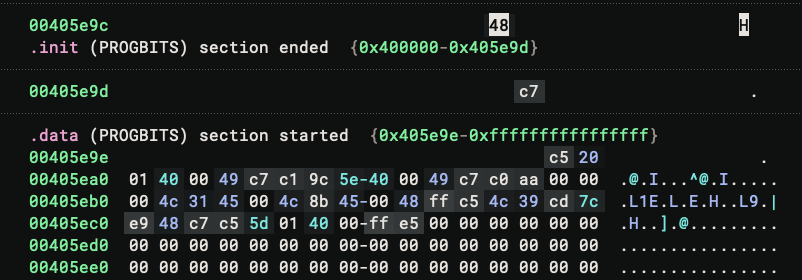 Bytes At _start Showing Up