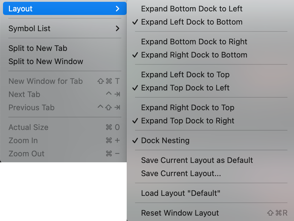 Save/Restore Window Layout
